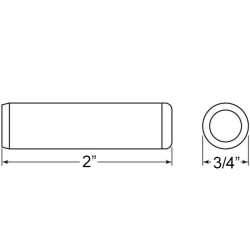 PERNO SÓLIDO RECTIFICADO DE 3/4" X 2"